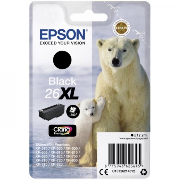 Epson T2621 BK 26XL Schwarz Original Dru #1131813_1