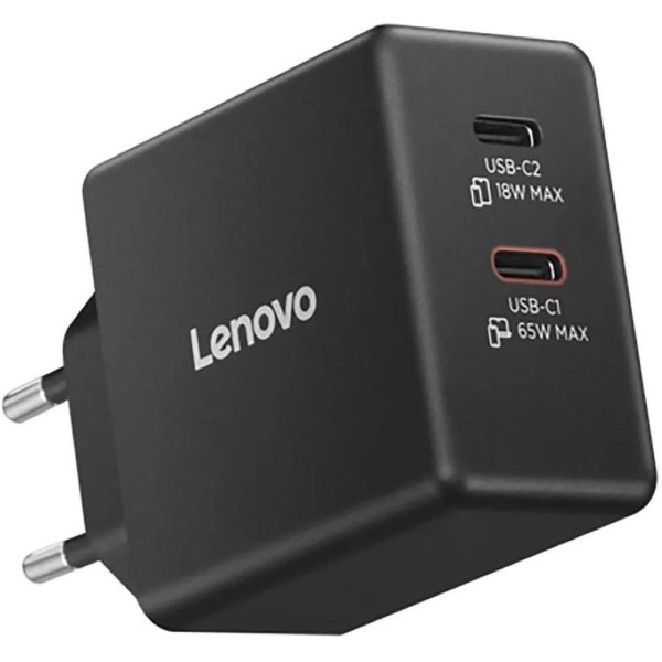 Lenovo Dual USB-C-Ladegeraet GaN 65W - N #703517