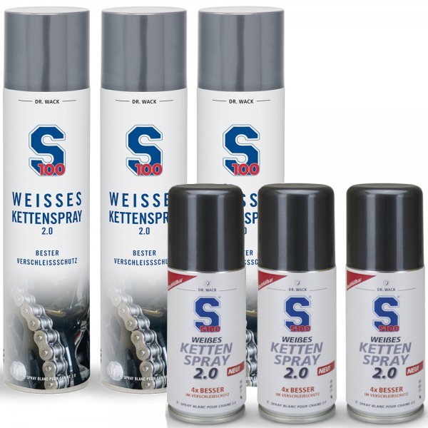 S100 3x weisses Kettenspray 400ml 3x wei #331713