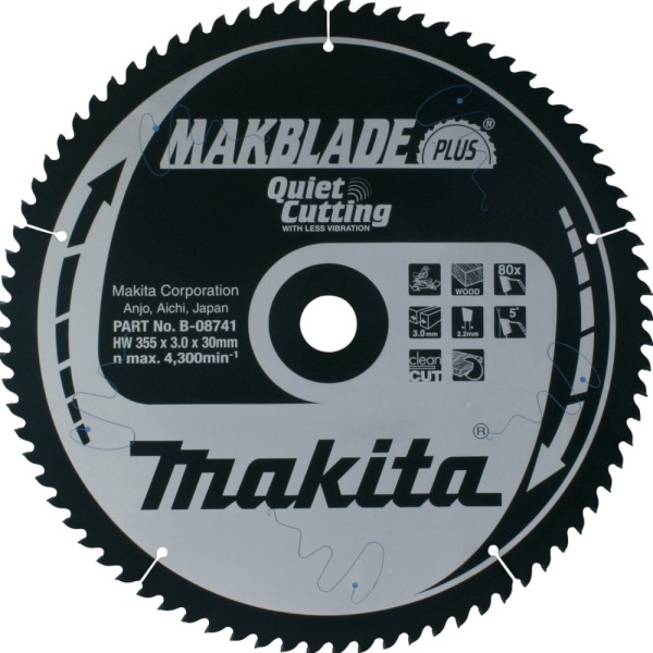 Makita B-08741 MAKBLADE PLUS 355 X 30 80 #354946