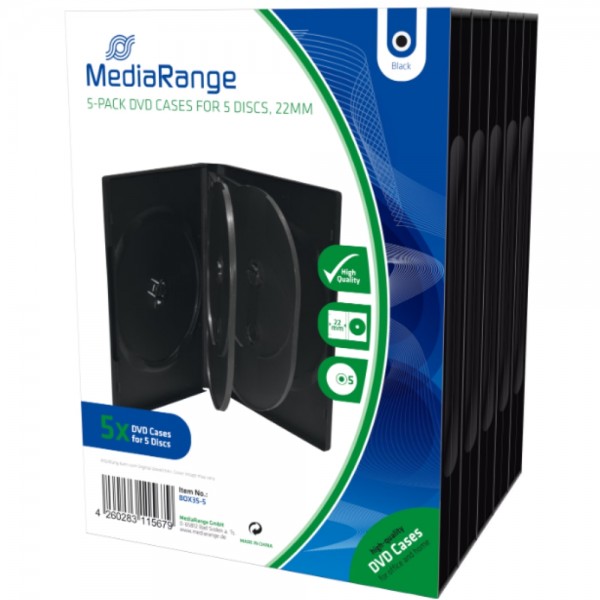 MediaRange DVD Case 5er Pack - Leerhuell #338893