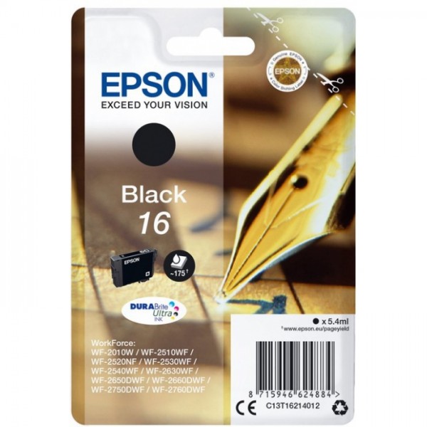 Epson 16 BK T1621 Schwarz Drucker Tinten #1131781_1