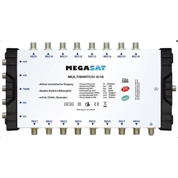 Megasat Sat-Multischalter 5/16 0600152 #172052