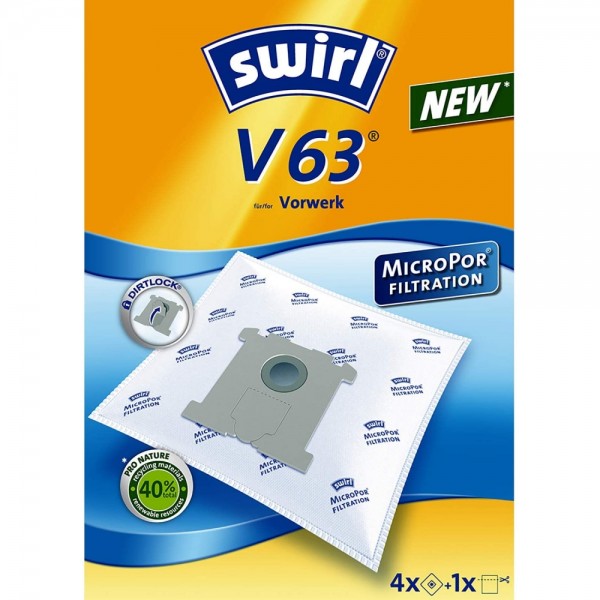 Swirl V63 MicroPor Staubsaugerbeutel fue #138479