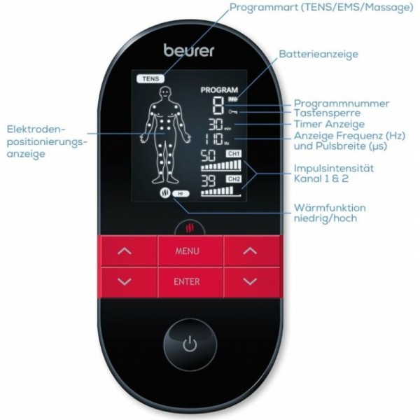 Beurer Digital TENS/EMS EM 59 Heat Massa #222748