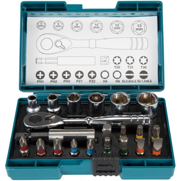 Makita B-54081 21-teilig - Ratschen-/Bit #716814