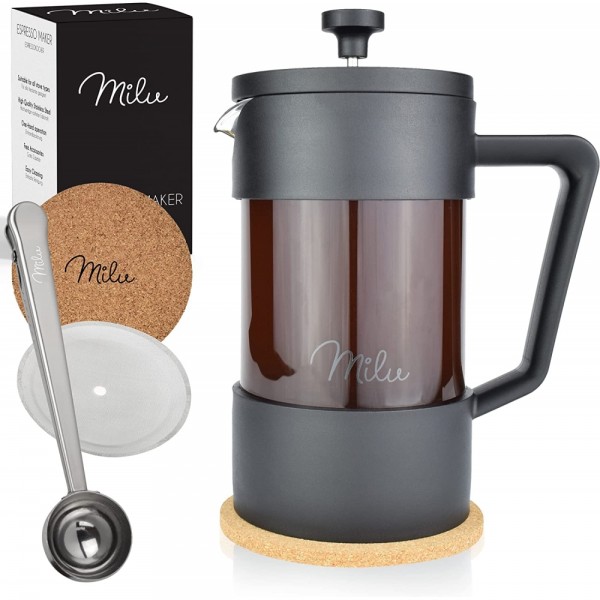 Milu French Press-Set Glas 1000 ml - Kaf #313728