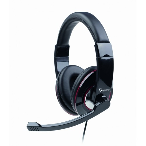 Gembird Headset MHS-U-001 Schwarz-Rot US #0790200_1