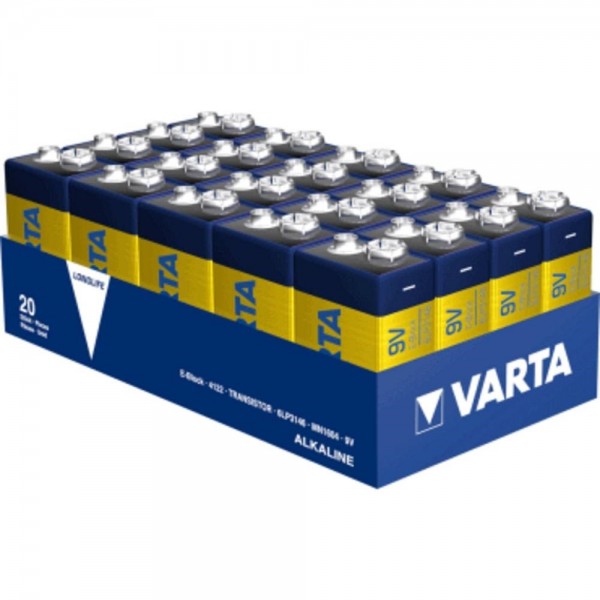 Varta Longlife E-Block 20er Pack - Alkal #329165