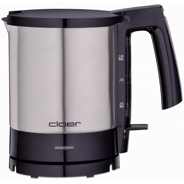 cloer 4710 Wasserkocher, schwarz/edelsta #135006