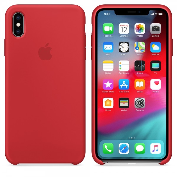 Apple iPhone XS Max Silicon Case Rot Han #92009