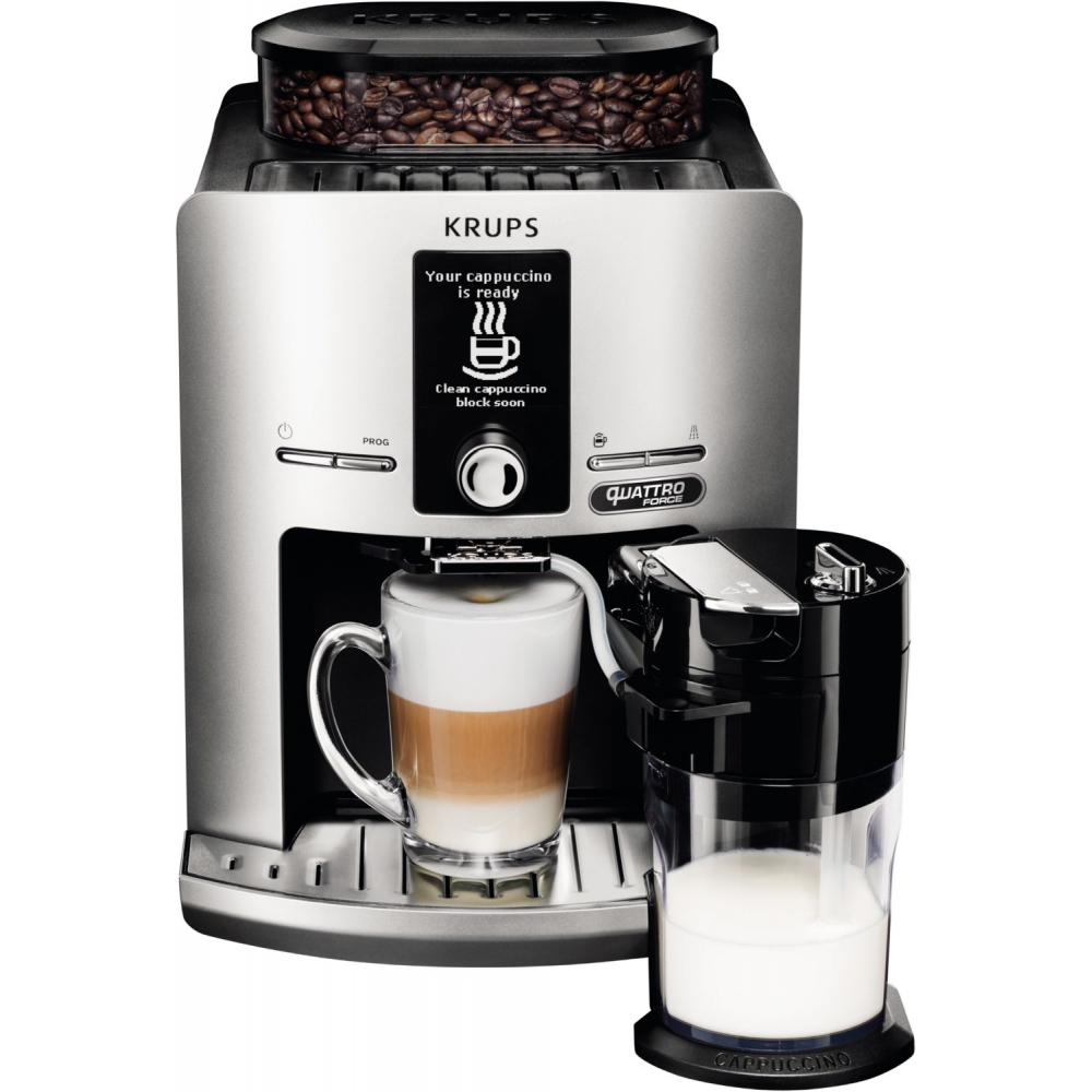 Sehr beliebt zum niedrigsten Preis Krups EA Kaffee-Vollautomat Price-Guard | Quattro - FE 82 silber/schwarz Latt\'Espress Force 