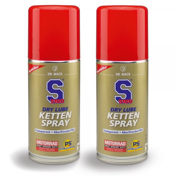 2 Dosen S100 Kettenspray Dry Lube Transp #100419