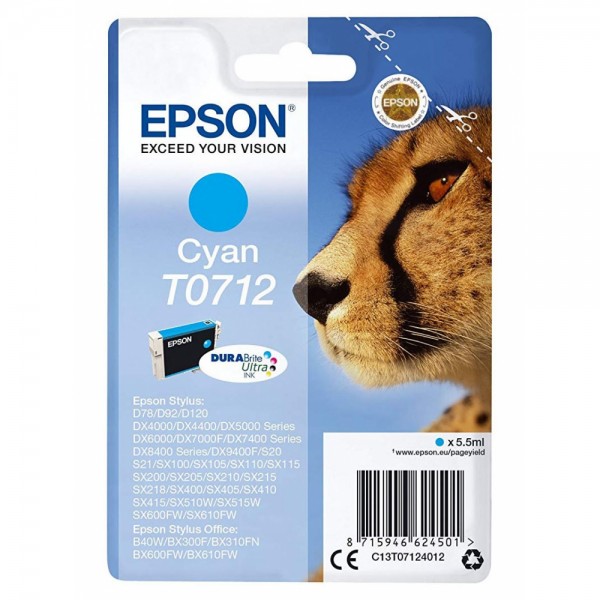 Epson T0712 Cyan Tintenpatrone cyan DURA #1131732_1