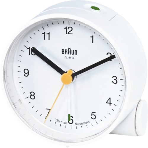 Braun Uhren BNC001 Quarz-Weckuhr Weiss #93967