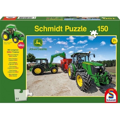 Schmidt John Deere Puzzle mit SIKU Trakt #138061
