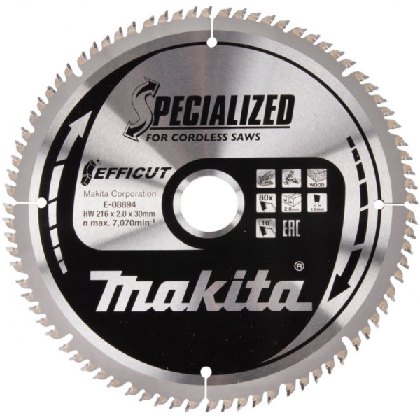 Makita E-08894 EFFICUT 216 X 30 80Z - Kr #354934