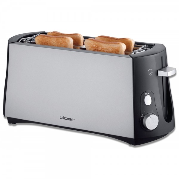 Cloer Toaster 3710 Silber-Schwarz waerme #0316114_1