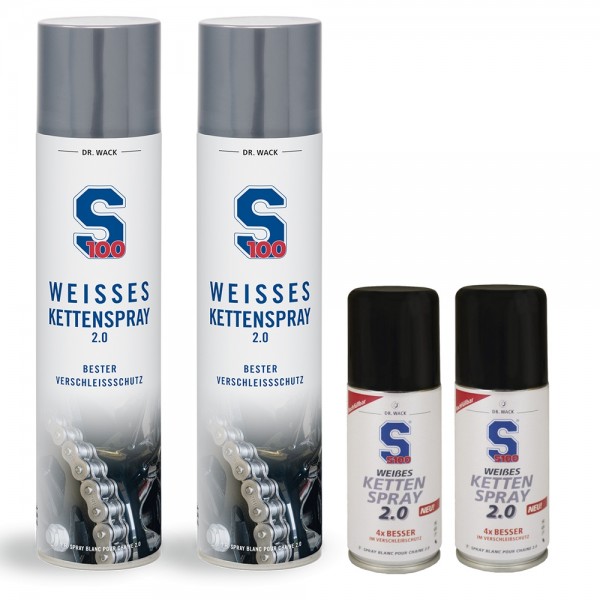 S100 2x weisses Kettenspray 400ml 2x wei #331711