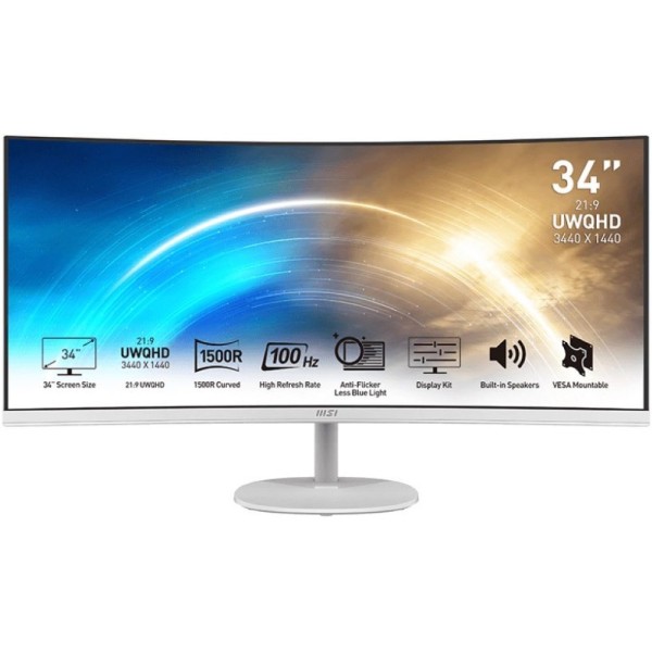 MSI PRO 34 Zoll - TFT-Monitor - weiss #622625