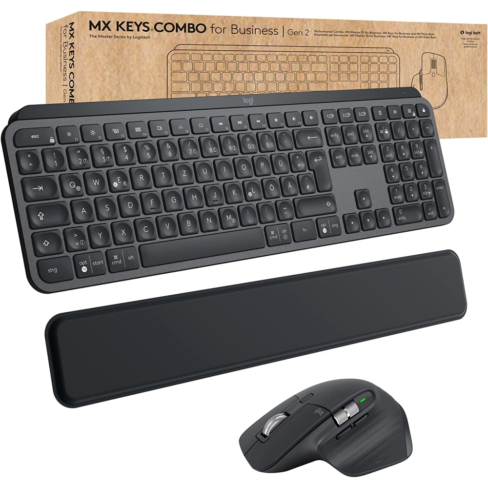 LOGITECH MX Keys Combo f. Business Gen.2 - Desktop-Set - schwarz