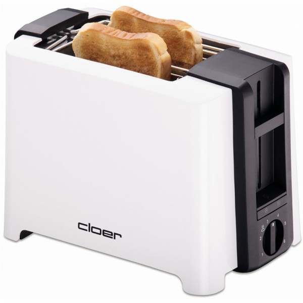 cloer 3531 Kompakt-Toaster weiss/schwarz #193724