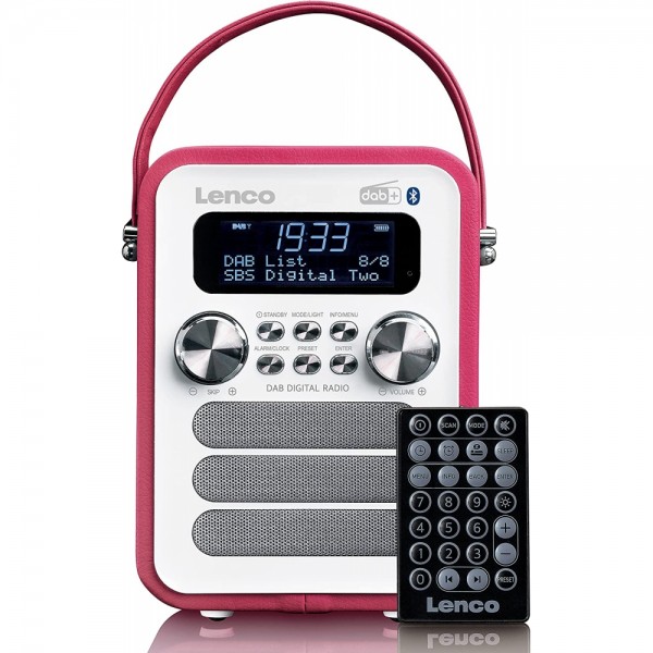 Lenco PDR-051 - Digitalradio - pink/weis #332372