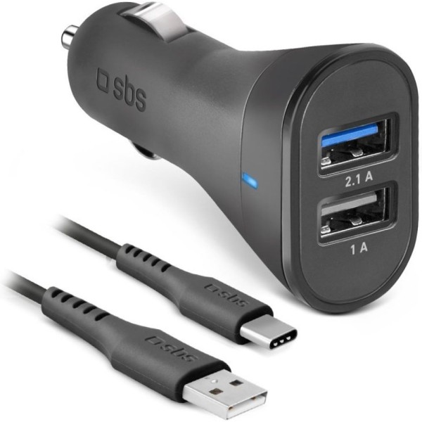 SBS Car Charger Kit USB-C auf USB-A - KF #356961