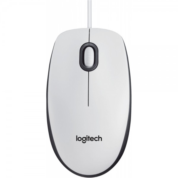 Logitech M100 schnurgebundene Maus weiss #229401