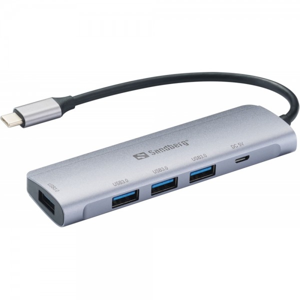 Sandberg USB-C to 4x USB 3.0 Hub - Docki #283662